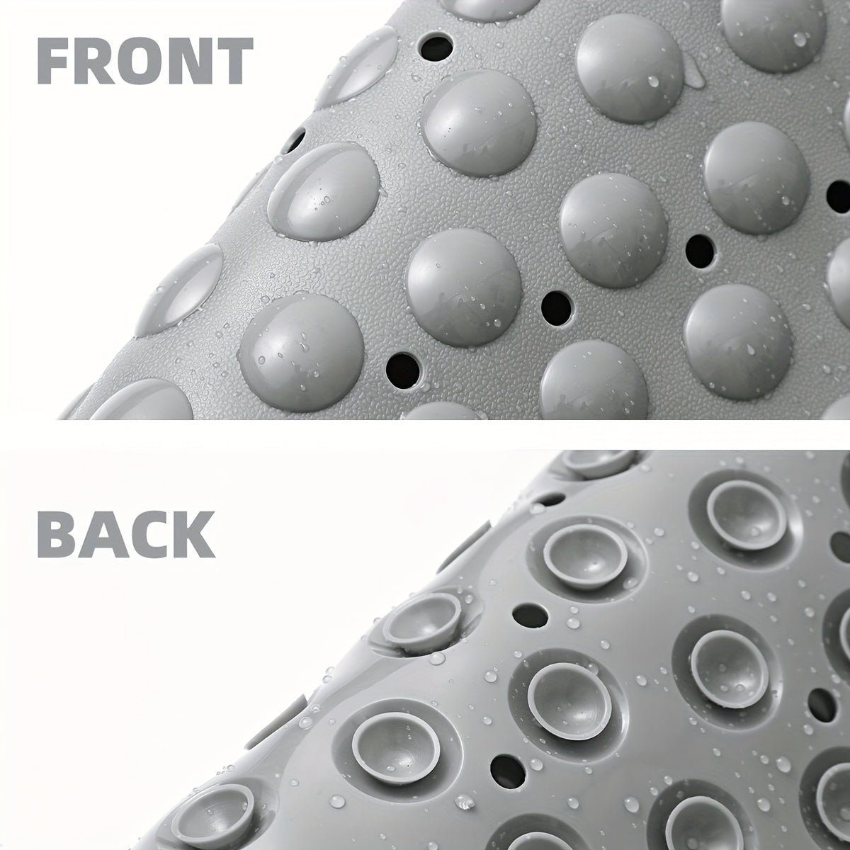 Premium PVC Non-Slip Bathtub Mat with Massage Foot Design - Washable, 15.7" x 34.6", Includes Suction Cups for Secure Placement, Christmas/Halloween Gift Decoration