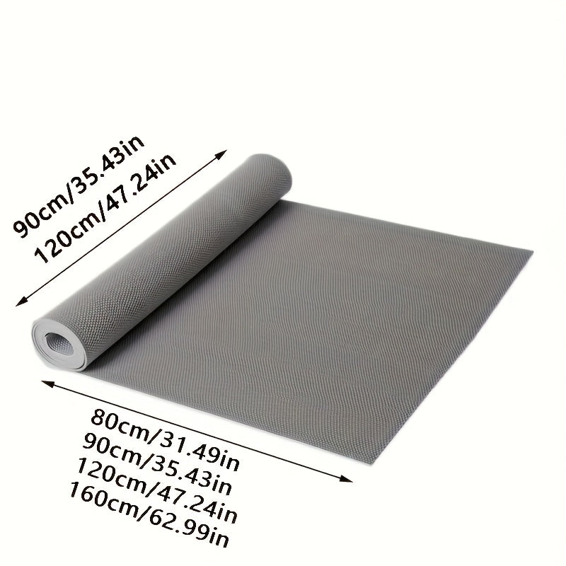 [4.5mm PVC Anti-Slip Pad] 1pc 4.5mm Thin PVC Anti-Slip Pad, High Absorbency Rectangular Bathroom and Kitchen Mat | Modern Bath Mat, Machine Made, Hand Wash Only, Hollow Non-Slip Drainage Mat