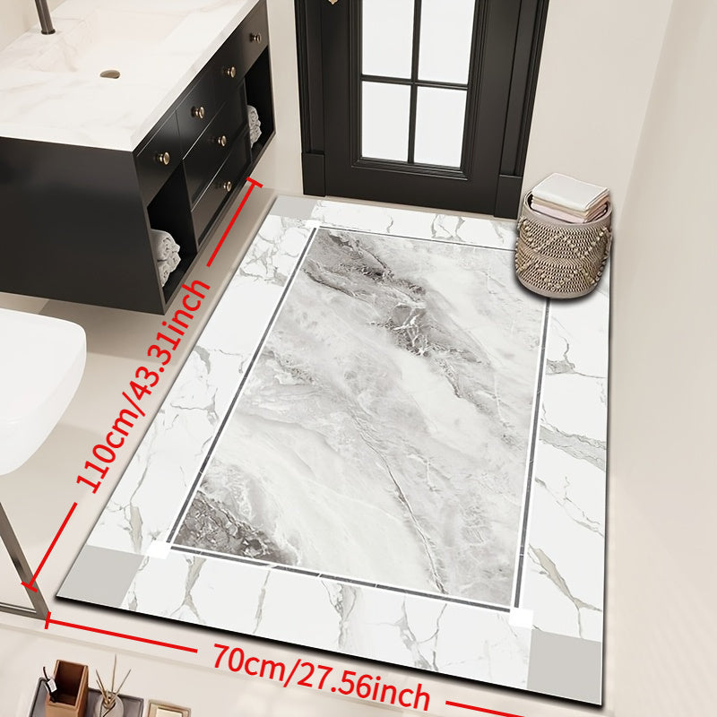 1pc Abstract Marble Pattern Non-Slip Floor Mat, Quick-Drying and Water Absorbent, Ideal for Bathroom Doors, Shower Entrances, and Bathtub Sides - Perfect for Modern Home Decor, Bathroom Mat
