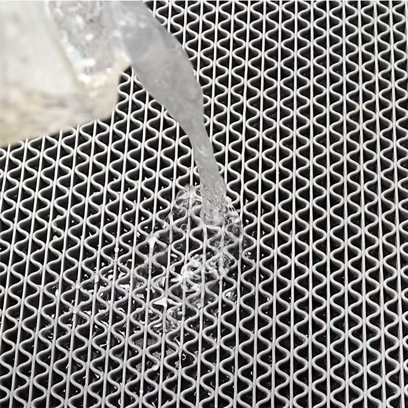 [4.5mm PVC Anti-Slip Pad] 1pc 4.5mm Thin PVC Anti-Slip Pad, High Absorbency Rectangular Bathroom and Kitchen Mat | Modern Bath Mat, Machine Made, Hand Wash Only, Hollow Non-Slip Drainage Mat