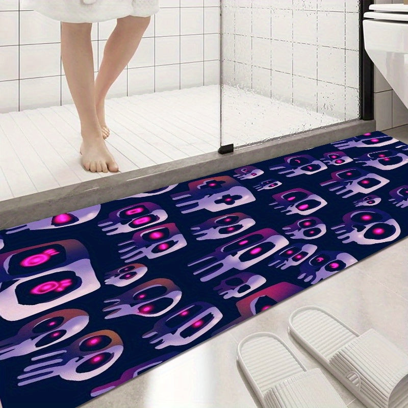 1pc Pixel Art Style Bathroom Mat - Super Absorbent, Non-Slip, Easy to Clean & Washable Floor Mat with Vibrant Neon Colors, Perfect for Kitchen, Bedroom, Laundry Room, and More, Bathroom Mat | Playful Design | Durable Rubber Backing, Bathroom Mat