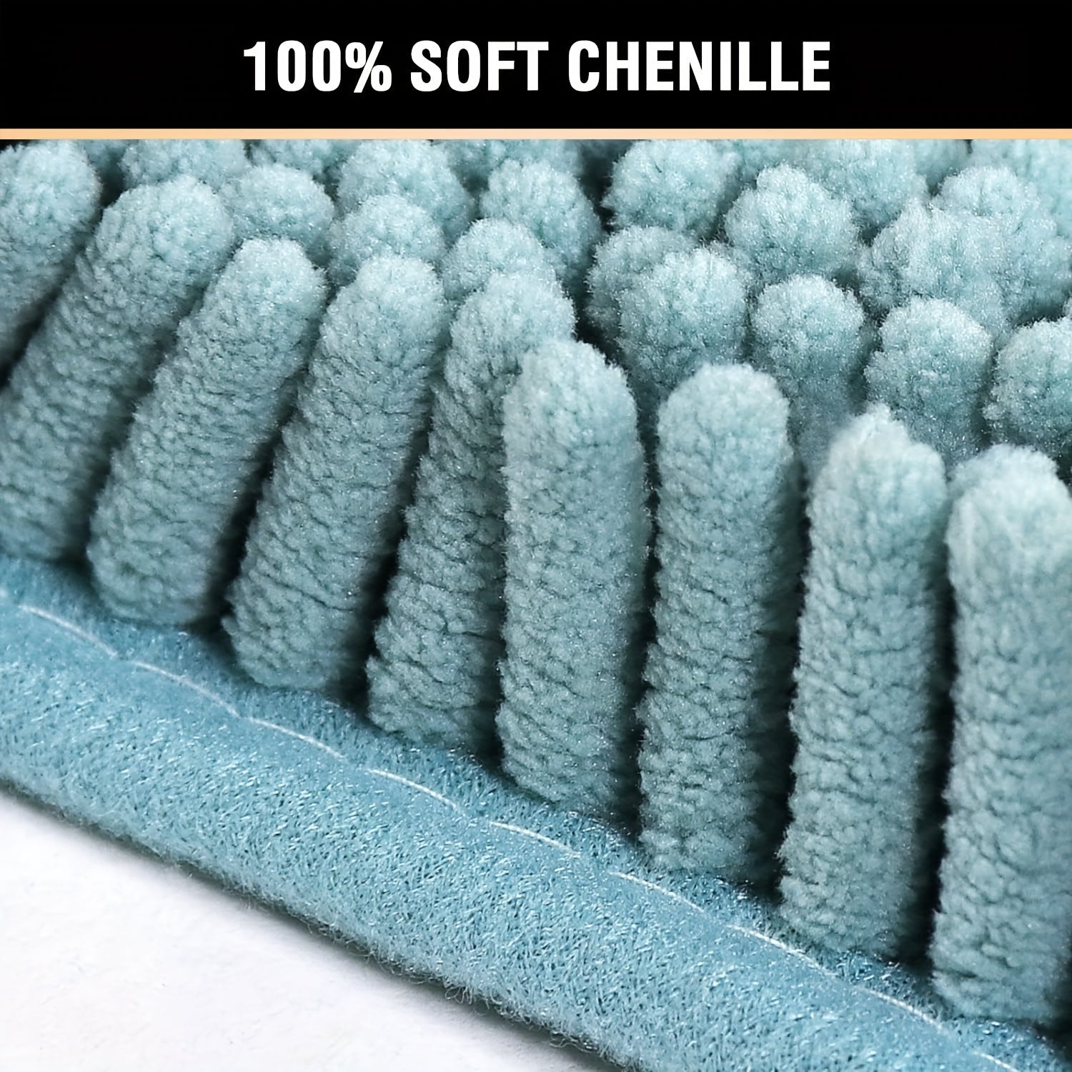 AIERJIA 2PCSBath Rugs for Bathroom Slip-Resistant Shag Chenille Bath Rugs Mat Extra Soft And Absorbent Bath Rug for Shower Room Machine-Washable Fast Dry 20" X 32" Plus 17" X 24"