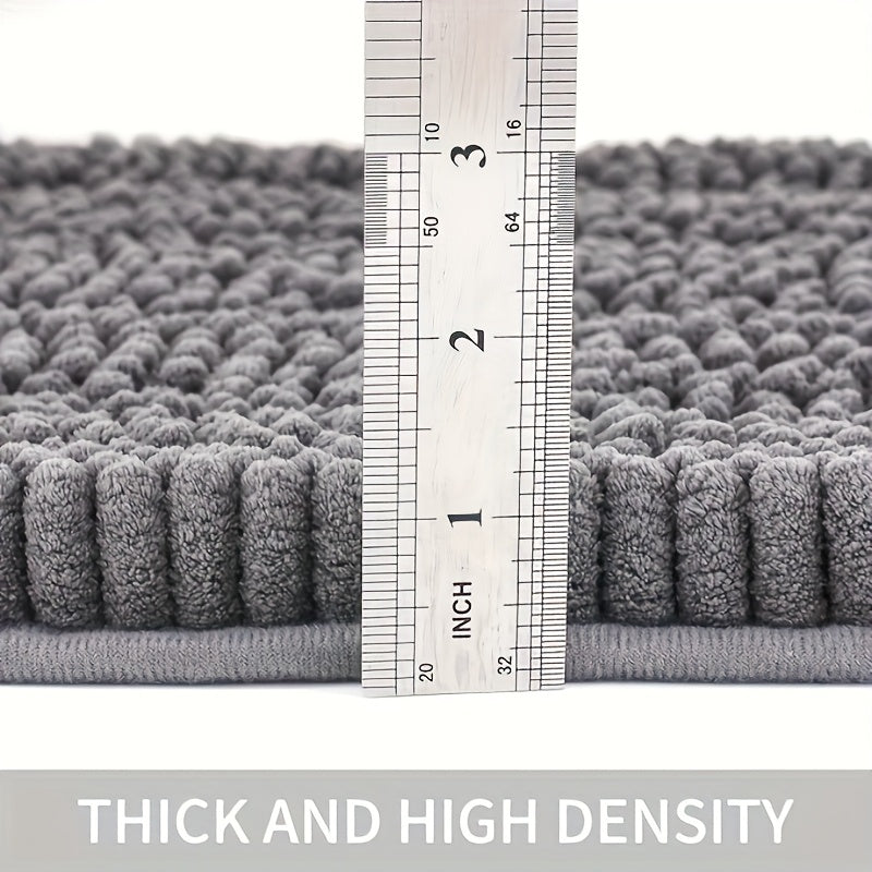 2pcs, Super Absorbent! Footfeel Soft And Quick-Drying Upgraded Thickened! Nordic Style Chenille Bathroom Mat, Fluffy Ball Bathroom Mat, Non-Slip And Comfortable And Fashionable Versatile Bathroom Mat, Guardian Home Dry Chenille Thickened And Enclosed Soft
