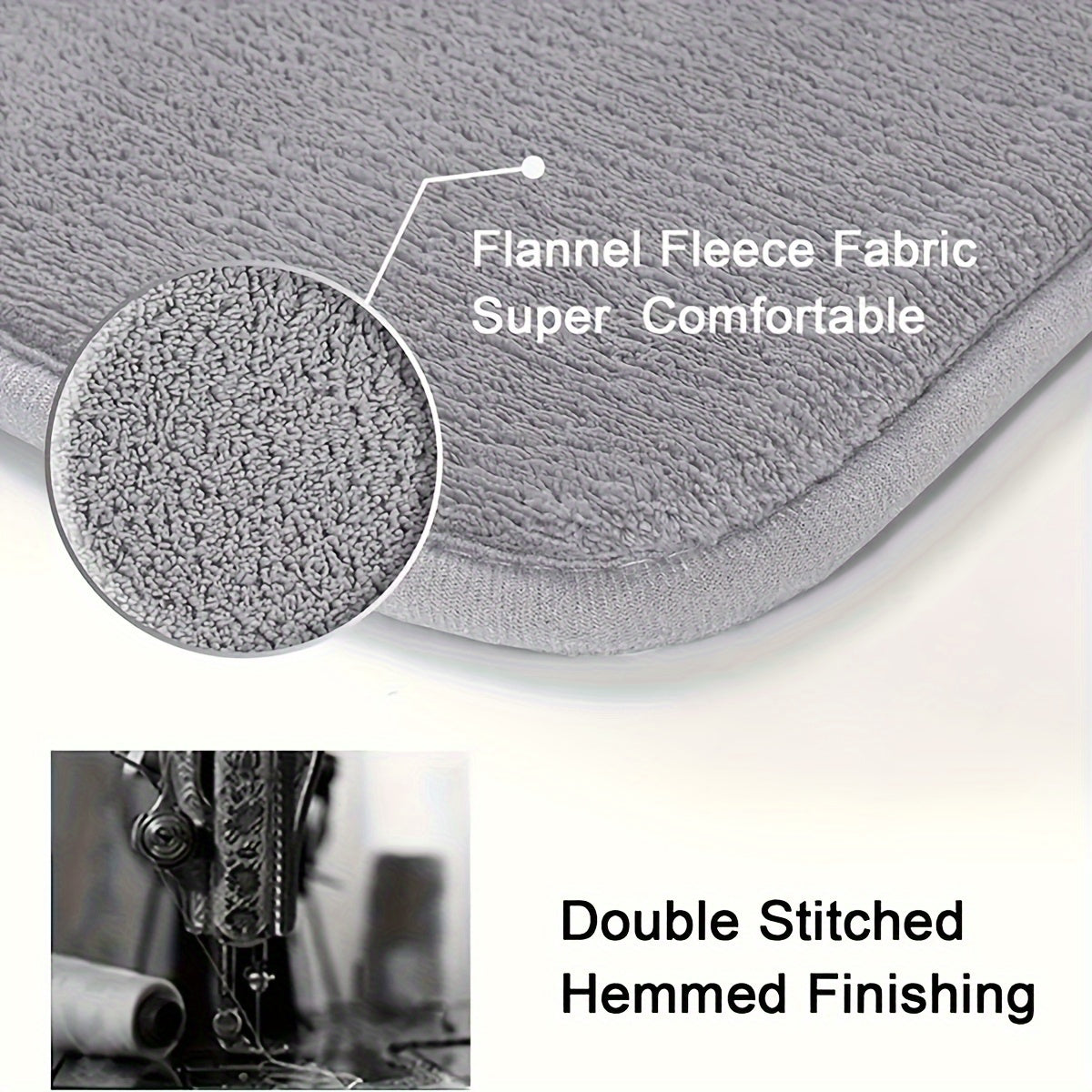 Luxurious Dark Blue Flannel Bath Mat - Absorbent, Non-Slip, L-Shaped Shower Door Mat for Bathroom Safety, Soft and Plush Texture, Perfect for Modern Bathrooms, Bathroom Mat