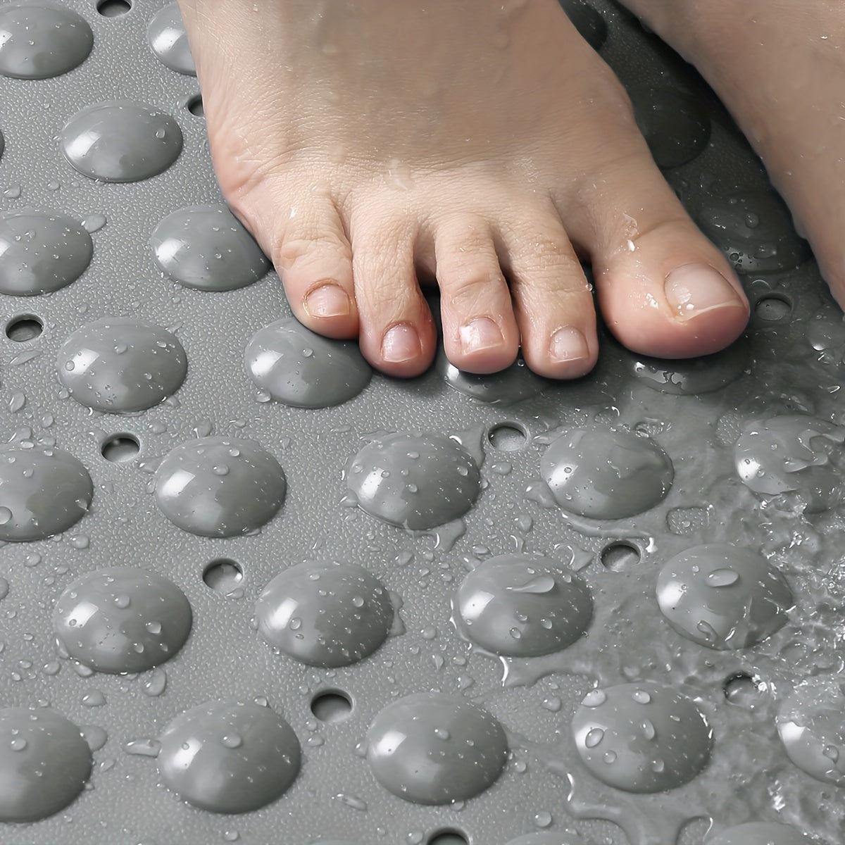 Premium PVC Non-Slip Bathtub Mat with Massage Foot Design - Washable, 15.7" x 34.6", Includes Suction Cups for Secure Placement, Christmas/Halloween Gift Decoration