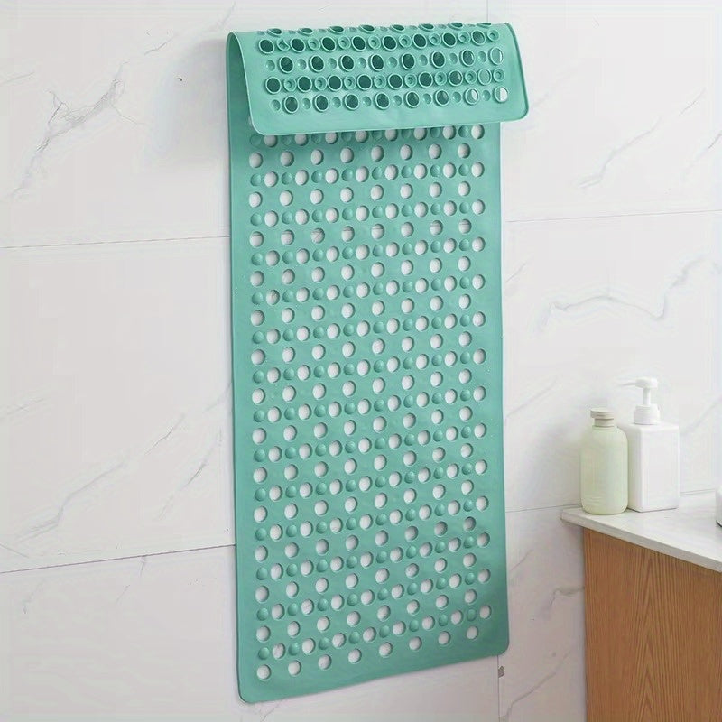 39" X 16" Extra Long Non-slip Bath Mat PVC Bathtub Mat Soft Shower Floor Mat with Drain Holes