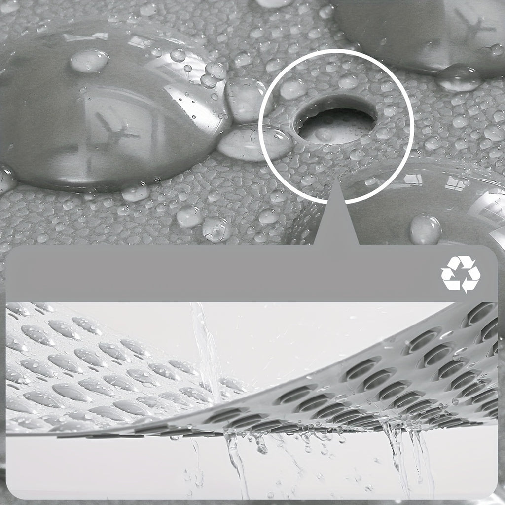 Premium PVC Non-Slip Bathtub Mat with Massage Foot Design - Washable, 15.7" x 34.6", Includes Suction Cups for Secure Placement, Christmas/Halloween Gift Decoration