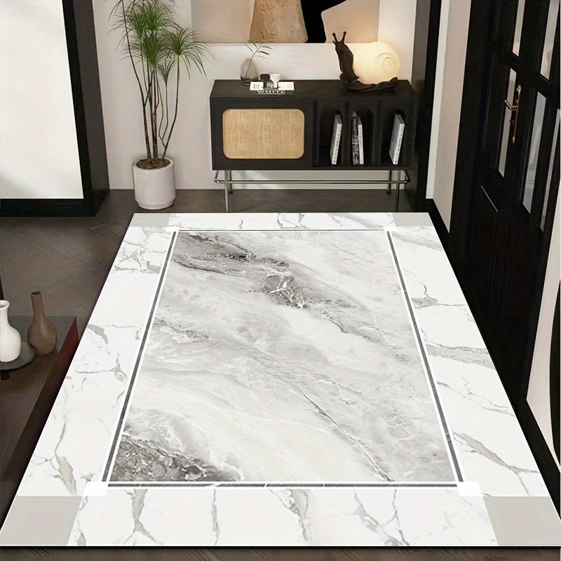 1pc Abstract Marble Pattern Non-Slip Floor Mat, Quick-Drying and Water Absorbent, Ideal for Bathroom Doors, Shower Entrances, and Bathtub Sides - Perfect for Modern Home Decor, Bathroom Mat