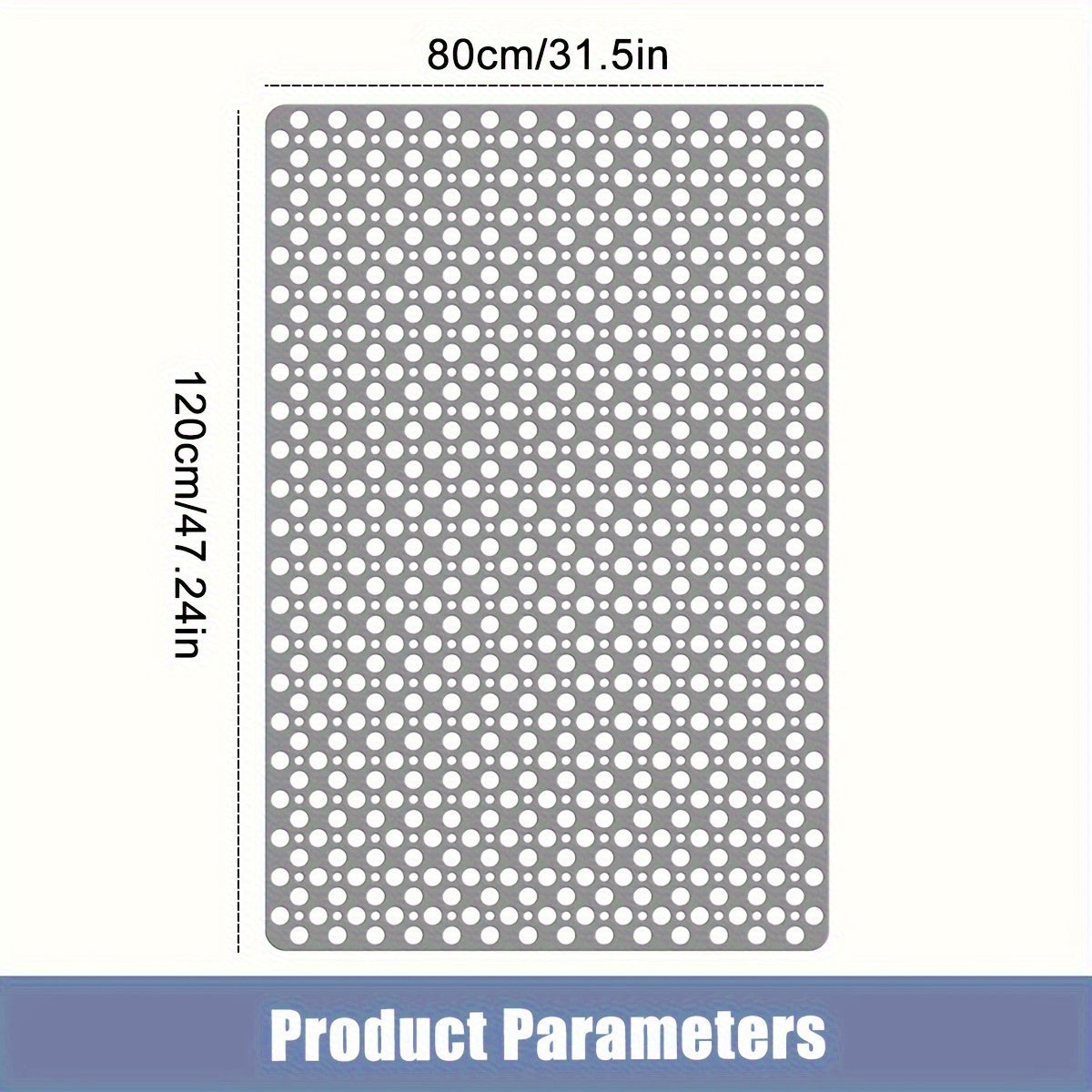 [Non-Slip Shower Mat] Non-Slip Shower Mat, Large | Round Hole Design with Drainage Holes and Strong Suction Cups for Enhanced Grip and Comfort, Machine Washable Bathroom TPE Safety Pad