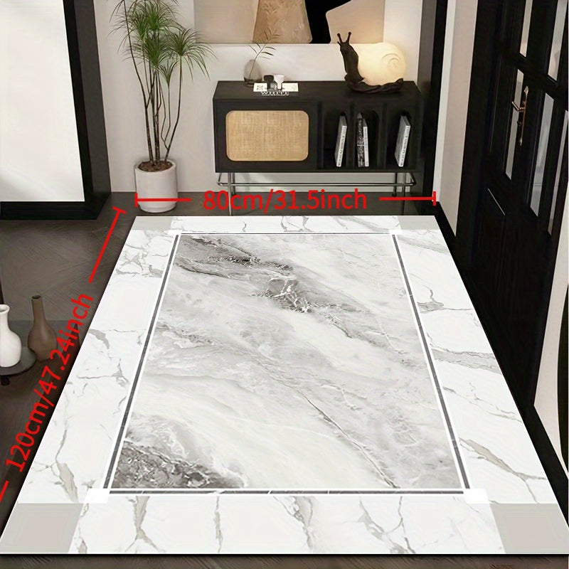 1pc Abstract Marble Pattern Non-Slip Floor Mat, Quick-Drying and Water Absorbent, Ideal for Bathroom Doors, Shower Entrances, and Bathtub Sides - Perfect for Modern Home Decor, Bathroom Mat
