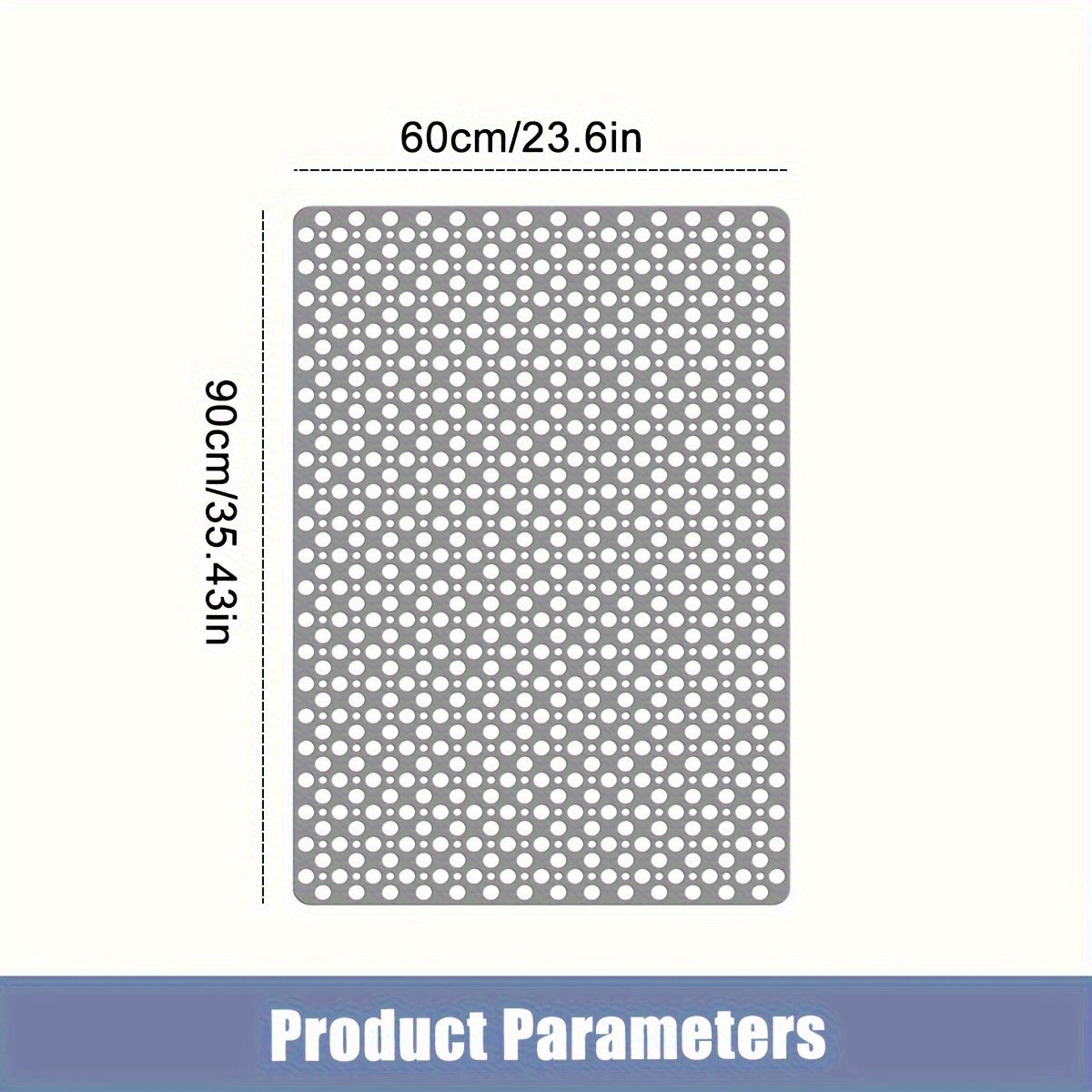 [Non-Slip Shower Mat] Non-Slip Shower Mat, Large | Round Hole Design with Drainage Holes and Strong Suction Cups for Enhanced Grip and Comfort, Machine Washable Bathroom TPE Safety Pad