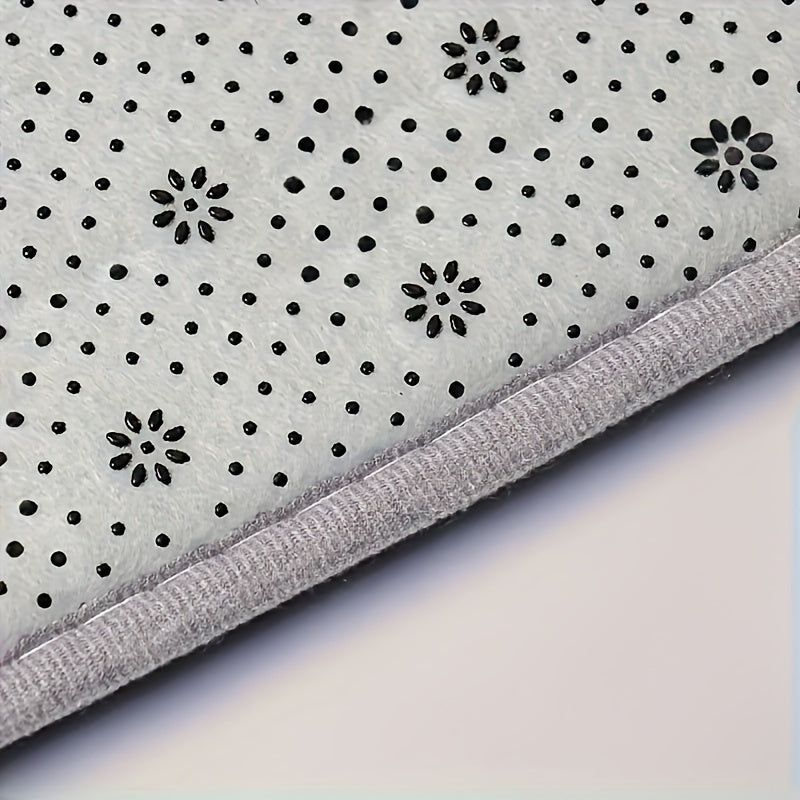 Three-piece Set of Extra Thick Bathroom Soft Floor Mats Simple Washbasin Mat Bathtub Absorbent Soft Foot Pad Bath Mat Toilet Seat
